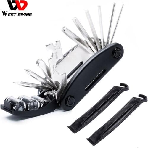 WEST BIKING Bicycle Multi Repair Tire Pry Bar MTB Spoke Wrench Screwdriver Cycling Tire Repair Maintenance Bicycle Bike Tools