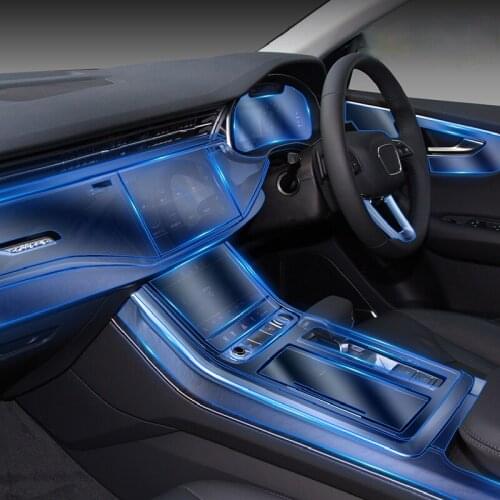 For Audi Q7 Q8 2019 2020 Car Interior Center console Transparent TPU Protective film Anti-scratch Repair film Accessories Refit