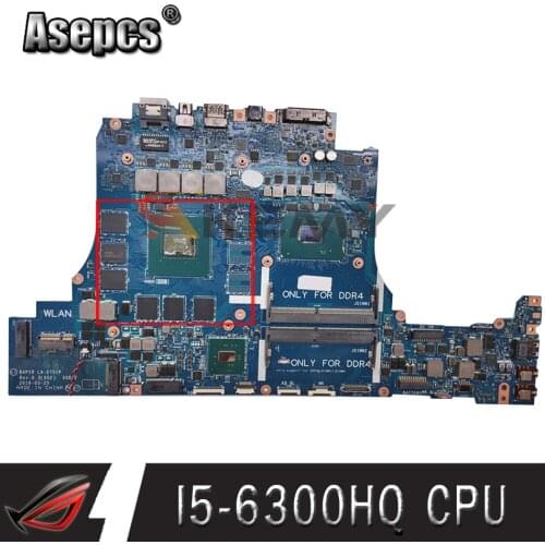 For DELL Alienware 15 R3 17 R4 I5-6300HQ CN-0FCWVF 0FCWVF Notebook Mainboard BAL10 LA-D751P SR2FP N17E-G1-A1 Laptop Motherboard