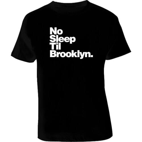 "No Sleep Til Brooklyn Retro Stranger Things Design 2019 New Short Sleeves Cotton Fashion Free Shipping Cross Fit T-Shirt