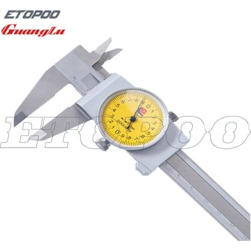 GUANGLU 0-150mm 0.01mm 0.02mm Dial Caliper Stainless Steel dial Vernier Caliper Gauge Calipers Micrometer Measure Tools