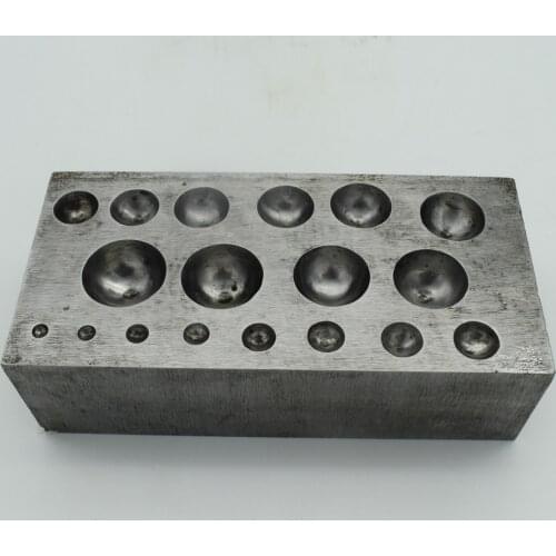 Dapping Block Steel Silversmith Jewelry Forming Jewelers Doming Tool 120*60*20mm