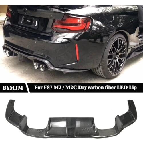K Style Bumper Dry Carbon fiber Rear Diffuser For BMW F87 M2 M2C