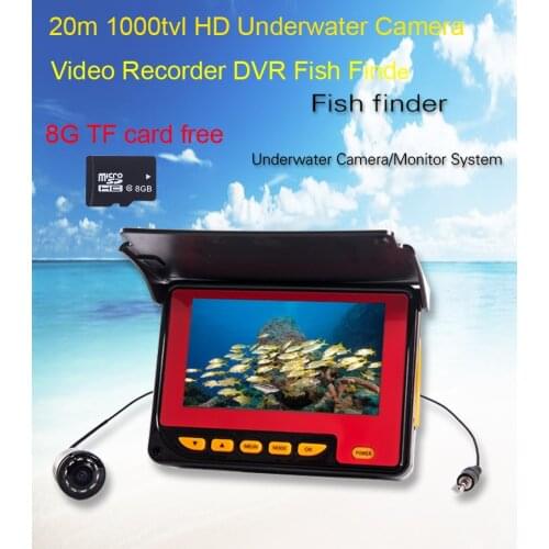 4.3inch LCD monitor 20M Cable Underwater Fishing DVR Recorder Camera Fish Finder with With record and phone function