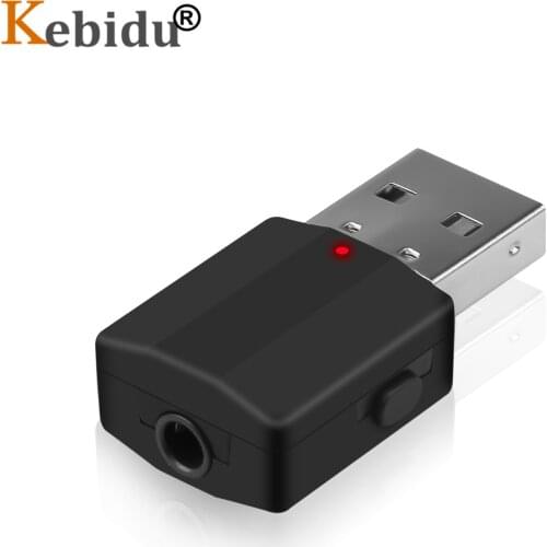 Kebidu BT5.0 USB Bluetooth Audio Transmitter Receiver 3.5mm AUX Stereo Wireless Bluetooth Adapter For Car Music TV Headphone