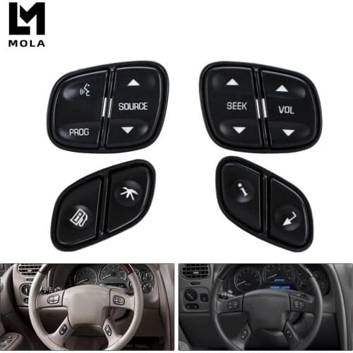 Fits for Chevy Silverado Steering Wheel Regulator Buttons GMC Yukon Hummer H2 Avalanche seek Volume Radio Volume Control Switch