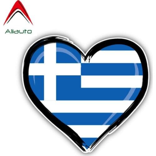 Aliauto Creative Car Sticker Greece Flag Accessories PVC Decal Cover Scratches for Golf 6 Harman Kardon Honda Crv,13cm*12cm
