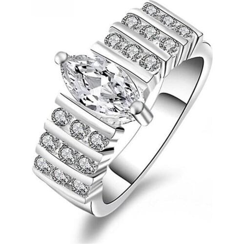 The new Korean version of the personality exaggerated atmosphere European and American style round zircon ring # 72