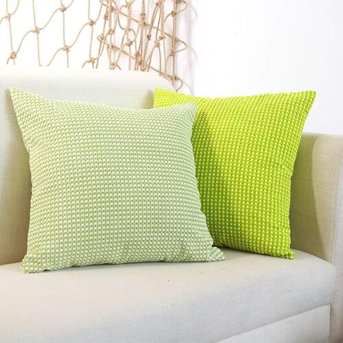 Plush Cushion Cover Solid Color Pillow Cover for Living Room 45*45 Decorative Pillows Nordic Pillowcase for Home Decor