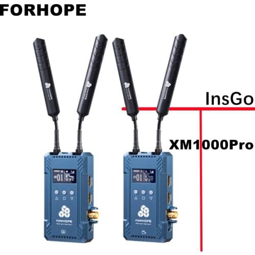 Forhope XM1000pro 300m Wireless Transmission Receiver Full Duplex Intercom TYPE-C Push Stream SDI 1080p Wireless Image