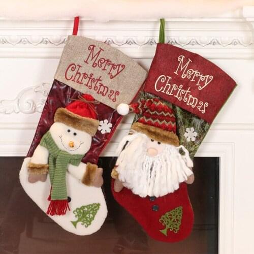 Christmas Supplies Gift Bag Christmas Ornaments Pendant Gift Bag Socks Pendant Large Christmas Stockings Dakai