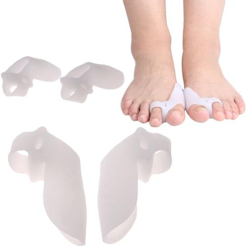 2Pcs Big Toe Separator Corrector Straightener Bunion Splint Toe Straightener Foot Pain Relief Hallux Valgus Orthopedic Supplies