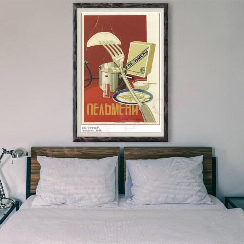 RE152 Retro Russian Style Painting Commercial Publicity 180 Custom Silk Poster Home Deco Wall Art Christmas Gift