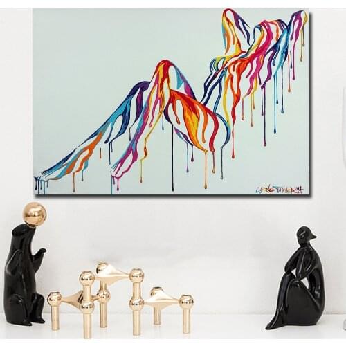 Pop Art Colorful Abstract Art Sexy Girl Nude Art Canvas Painting Wall Art Picture Wall Poster Print for Living Room Decoration