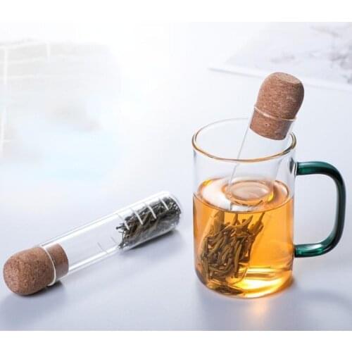 Glass Tea Infuser Creative Pipe Glass Design Tea Strainer For Mug Fancy Filter For Puer Tea Herb Tea Tools Accessories
