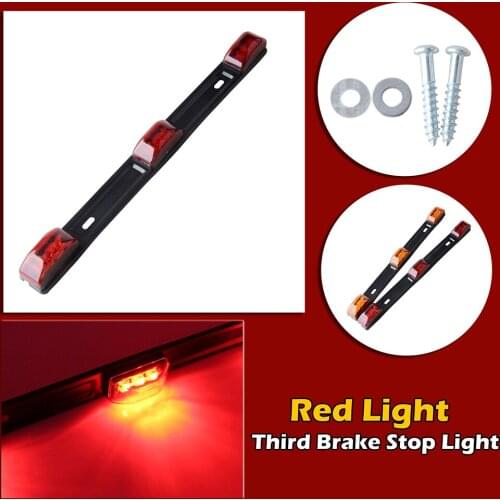 Rear Bumper Brake Light Side Marker Lamp Bar 3-LED Third Tail Stop Signal Lamps Fit For Ford Dodge GMC Pickup Truck,RV ,Van