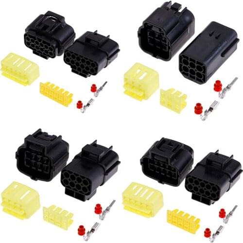 1 set 1/2/3/4/6/8/10/12 Pin Way Waterproof Wire Connector Plug Car Auto Sealed Electrical Set Car Truck connectors