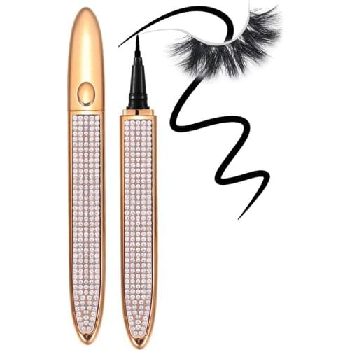 Magic Self-adhesive Liquid Eyeliner Pencil Glue-free Magnetic-free for Eyelashes Waterproof Eye Liner Pen Makeup Cosmetic