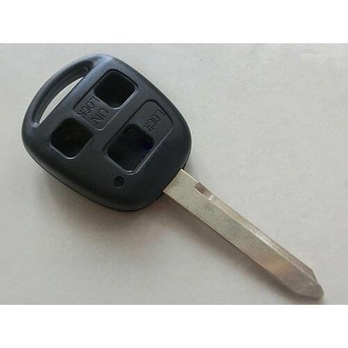 High Quality TOY47 Blade Car Key Shell Case For Toyota 3 Buttons with Metal Logo