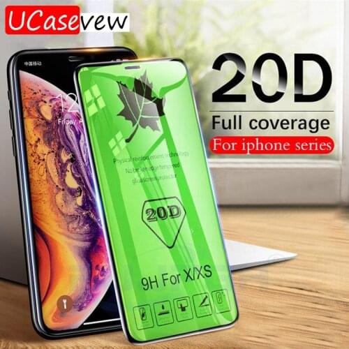 20D Curved Edge Tempered Glass Screen For iPhone 7 8 6 Plus X Full Cover Screen Protector iPhone11 Pro XR XS Max Protective Film