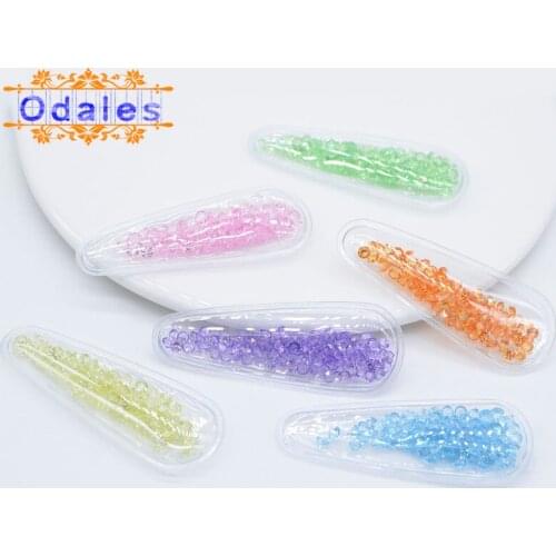 12Pcs/lots Bling Diamond BB Clip Slot Cover Applique Kids Hairclip Accessory Crystal Shake Additives Children Hairpin Supply