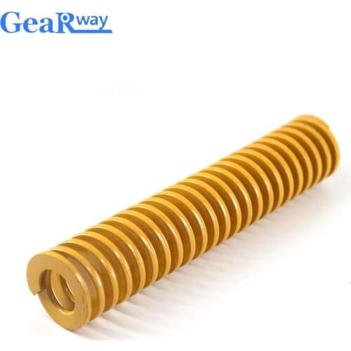 Gearway Yellow Compression Spring TF27x60/27x65/27x95/27x100mm 58% Compression Ratio Spiral Stamping Compression Die Spring
