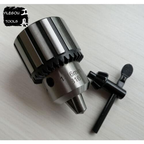 1-16mm Spanner Drill Chuck 16mm Heavy Duty Spanner Collet For Drill Press, Max. Capacity 1-16mm, Bore Diameter B16 Taper-shank