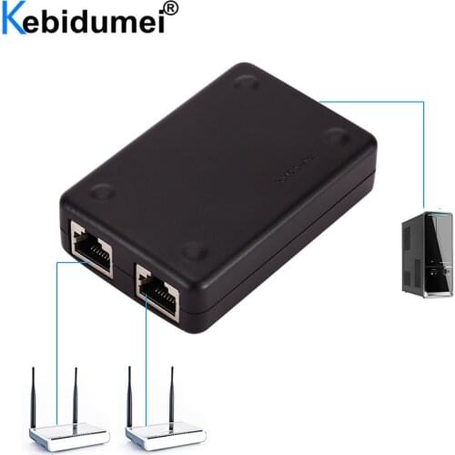 2 Ports RJ45Swicther RJ45 LAN Network Switch Selector 1 In 2 Out 1x2 RJ45 CAT6 LAN Network Ethernet Sharing Switcher