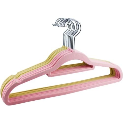 20pcs/lot 37/42/45cm Hangers for Clothes Quality Eco-friendly Flock Printing Magic Hanger Clothes Rack Slip-resistant Hangers