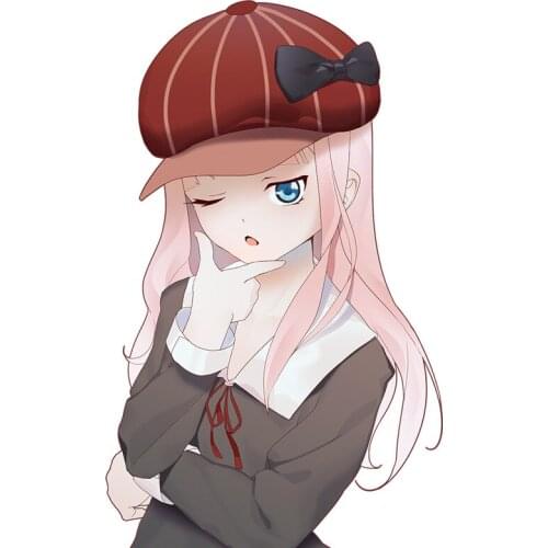 2021 New Anime Kaguya Sama Love Is War Fujiwara Chika Cosplay Hats Women Lovely Girls Daily Cap Detective Cap 1 Order