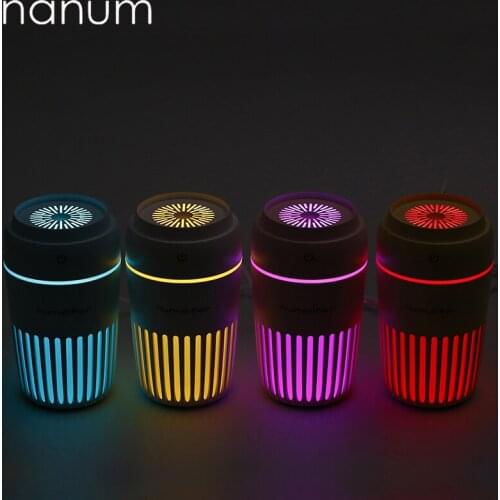 Aroma Essential Oil Diffuser Mini Ultrasonic Space Cup Humidifier Air Purifier LED Night Light USB Car air freshener Mist Maker