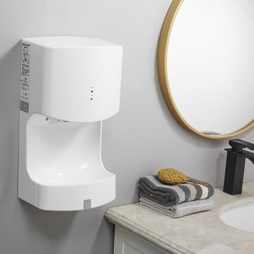 Automatic Induction High Speed Hand Dryer Hanging Wall with Tray Hotel Toilet Hot and Cold Air Dryer Electric Dryer Machine