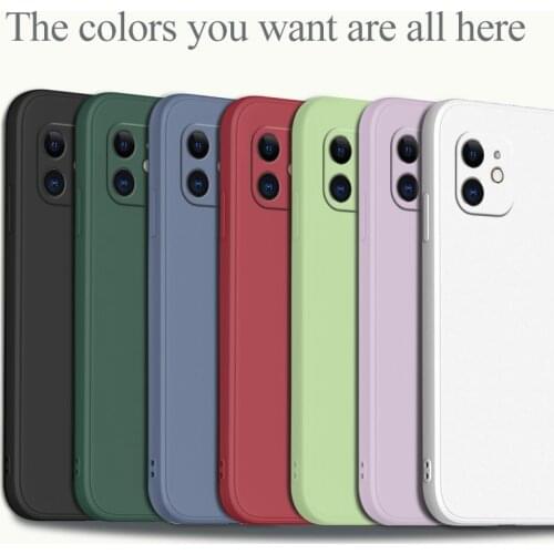 Solid Color Phone Case For iPhone 12 Pro Max Mini 11 Pro Max X XS XR XSMAX SE2020 8 8Plus 7 7Plus 6 6S Plus Lambskin Cover
