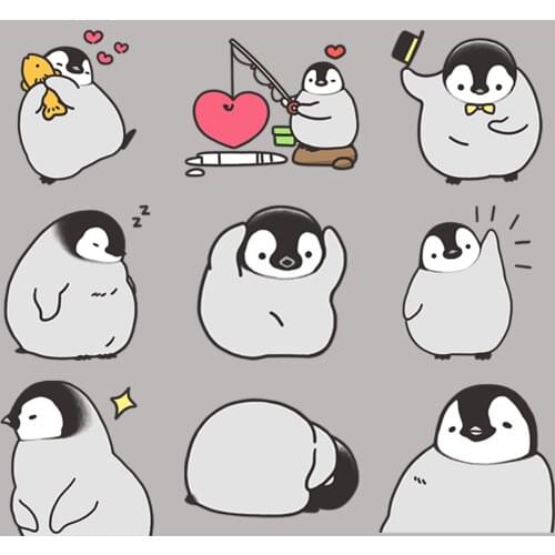 24 funny kids with funny penguin stickers for penguin anime, DIY laptop suitcase skateboard motorcycle bike toy boy