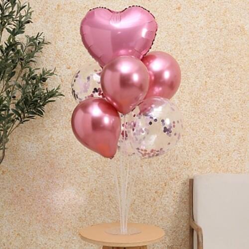 7 Tubes Balloons Stand Column Holder Clear Plastic Balloon Stand Mickey Birthday Party Decorations Kids Wedding Balloons Garland