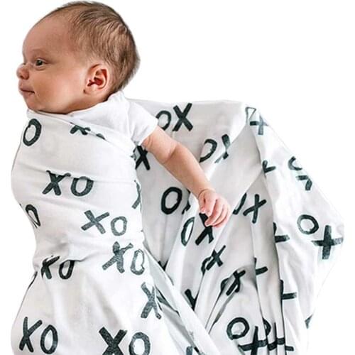 Baby Quilt and Cap Cotton Printed Silkworm Cocoon Type Newborn Wrap Comfort Sleeping Bag Hat Set