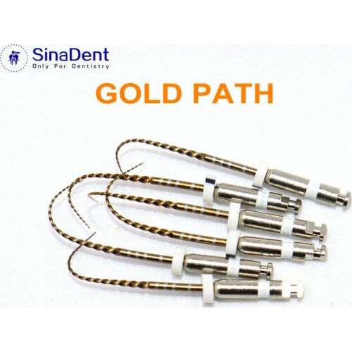 6pcs/pack Dental Endo Files Gold PATH Files 016 Heat Activation for Endodontics Dental Drills