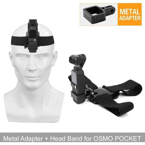 Camera Head Band Wearing Belt Strap Aluminum Alloy Adapter for POCKET 2 / OSMO POCKET / GOPRO Camera Pan-tilt Accessories