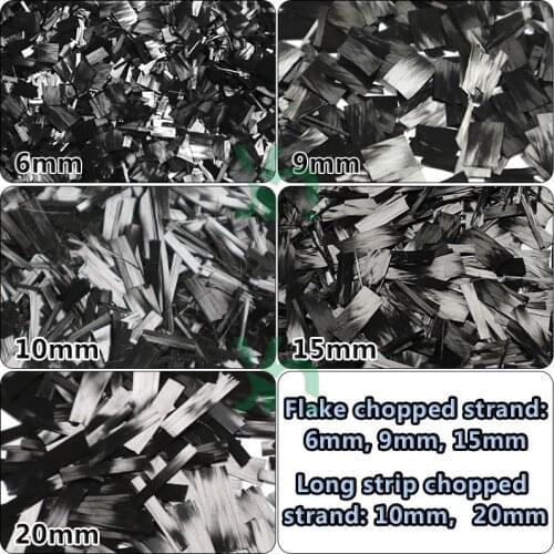 High strength carbon fiber chopped strand, surface modification of automobile interior and exterior decoration, forging texture