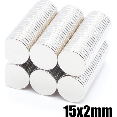 10PCS 15mm Diameter Round Neodymium Magnet 1/2/3/4/5mm Small Round Magnet Strong Magnet Rare Earth Neodymium Magnet N35