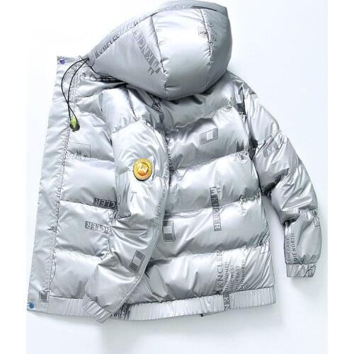 White Duck Down Down Jacket Winter Coat Coat Mens Windproof Down Jacket Thick Warm and Windproof Hooded Jacket Jacket Casual