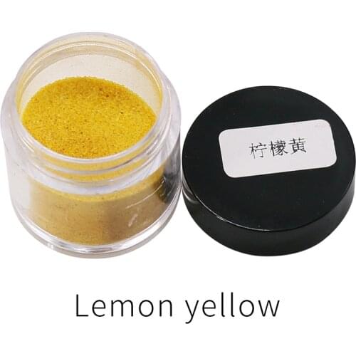 Lemon Yellow Fabric Dye Powder Pigment Dye for Clothing Renovation in Feather Bamboo 10g/bottle Dyestuff Acrylic Paint Powder