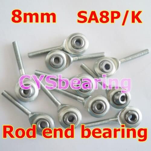M8 fish eye SA8P/K NOS8 M8X1.25 male metric right hand threaded rod ends joint bearing