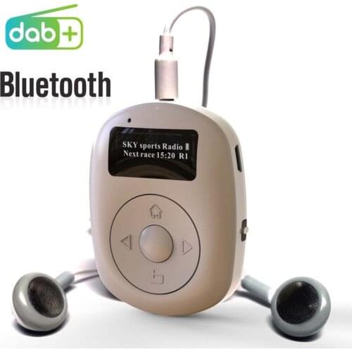 Mini DAB/DAB+ Radio Sport Radio Receiver with 1"OLED Display Support 3.5mm Earphone Bluetooth Handsfree 60 Station Preset