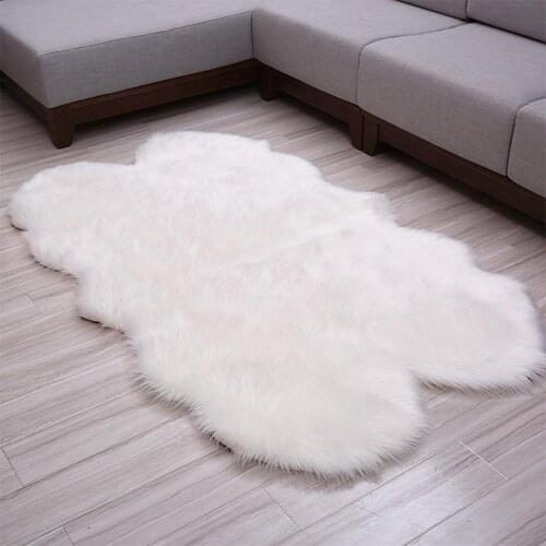 Soft Artificial Sheepskin Warm Rugs Long Hair Bedroom Rug Bay Window Bedside Mat Carpets Washable Blanket Living Room Carpet