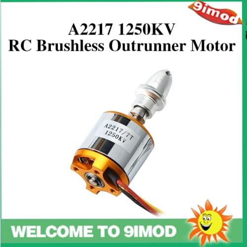 New A2217 2217 1250KV Motor Mount Outrunner Brushless Motor for RC Fixed Wing Airplane Multi-copter