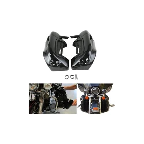 Motorcycle Black Lower Vented Leg Fairing For Harley Touring Road King Electra Glide Street Glide Ultra-Classic 1983-2013