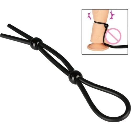 Male Adjustable Penis Ring Penis Rope Sex Toys Scrotum Cock Rings Delaying Ejaculation Cockring for Men Gay Sex Lasting Products