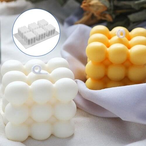 6 Slots Mousse Cake Silicone Mold 3D Chocolate Baking Mould Dessert Cake DIY Decorating Art Cakes Crafts Washable Mousse Mould