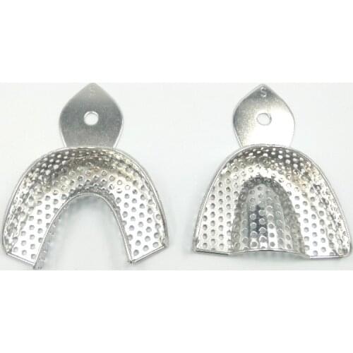 1 Pairs High Quality Stainless Steel Dental Impression Trays Oral Hygiene Dental Impression Trays Small Size